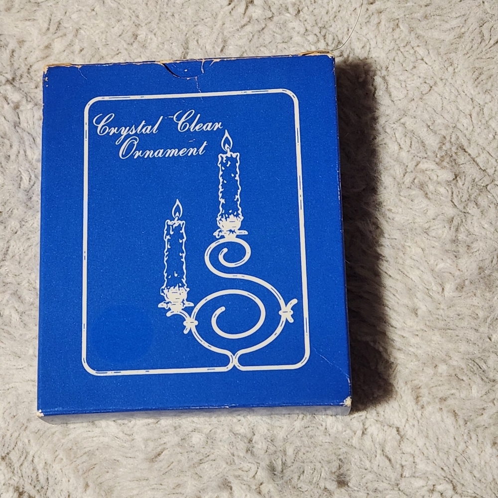 Vtg Henco Crystal Clear Ornament Three Kings  No. 1 With Stand Hanger Wisemen